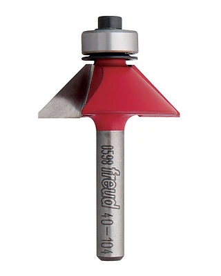 Freud 40-104 Carbide Chamfer Router Bit, 1-11/32 In. Dia., 1/4 In. Shank