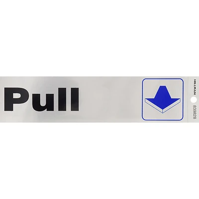 2 in. x 8 in. Plastic Pull Sign