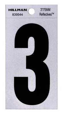 3 Inch Black &amp; Silver Reflec Mylar 3