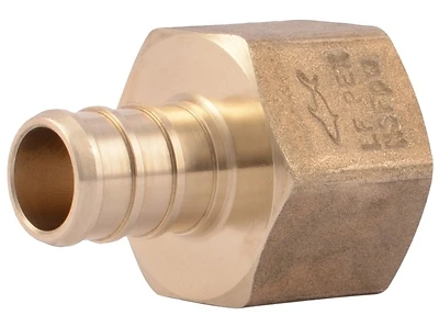 SharkBite UC072LFA Pipe Adapter, Lead Free, 1/2 In. Brass Barb x 1/2 In. FPT