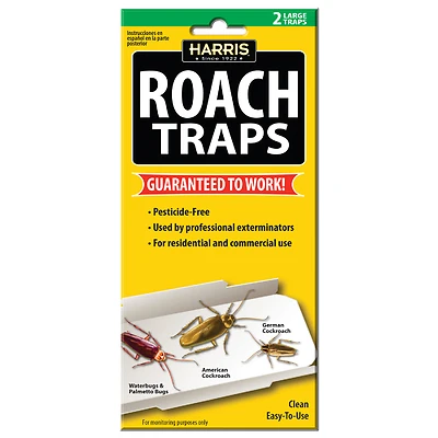 Harris RTRP Roach Trap, Pesticide-Free Lure, 2-Pack