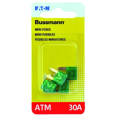 Bussmann BP/ATM-30-RP Automotive Fuse, Blade Fuse, 32 V, 30 A, 1 kA Interrupt