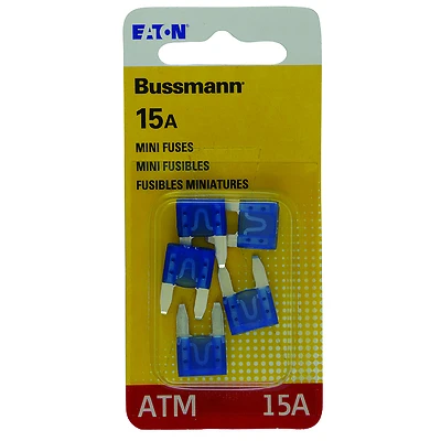 Bussmann BP/ATM-15-RP Automotive Fuse, Blade Fuse, 32 V, 15 A, 1 kA Interrupt