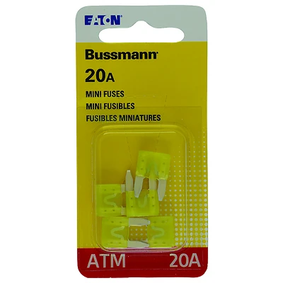 Bussmann BP/ATM-20-RP Automotive Fuse, Blade Fuse, 32 V, 20 A, 1 kA Interrupt