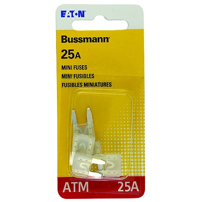 Bussmann BP/ATM-25-RP Automotive Fuse, Blade Fuse, 32 V, 25 A, 1 kA Interrupt