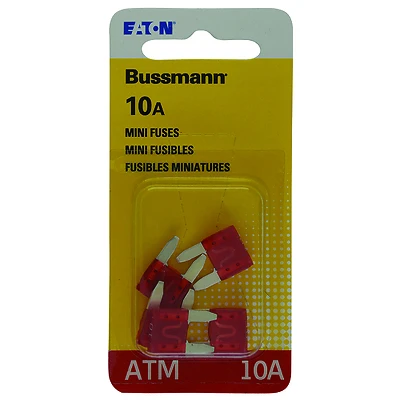 Bussmann BP/ATM-10 Automotive Fuse, Blade, Fast Blow Fuse, ATM, 32 V, 10 A, 1 kA Interrupt