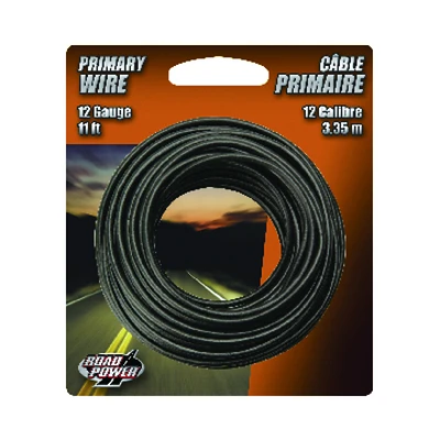 Road Power 55671333 Primary Wire, Black, 12 AWG, 11 Ft.