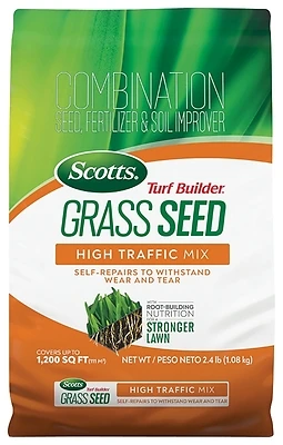 Scotts Turf Builder 18044 High-Traffic Mix Grass Seed, 3 Lb Bag