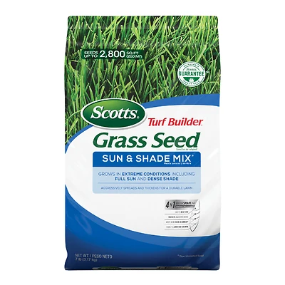 Turf Builder Grass Seed Sun & Shade Mix, 5.6 Lbs., Covers 745 Sq. Ft.