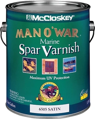 McCloskey 6505-07 Man O'War Marine Spar Varnish, Satin, 1 Gallon