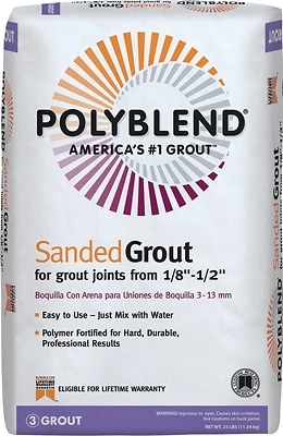 Sanded Grout, Haystack, 25-Lbs.