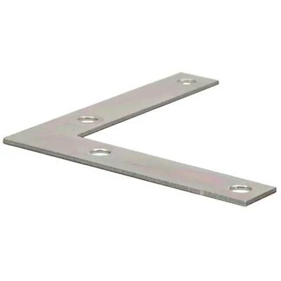 2 X 3/8-inch Zinc Plated Flat Corner Iron Mending Plates - Model 851085