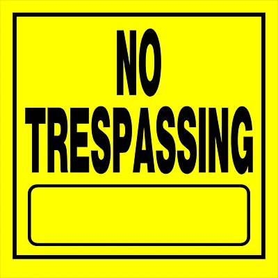 Danger No Trespassing Sign, White/Red Polyethylene, 10 x 14-In.