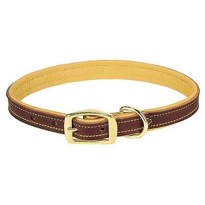 Deer Ridge Dog Collar, Leather/Lined, 5/8 x 13 In.