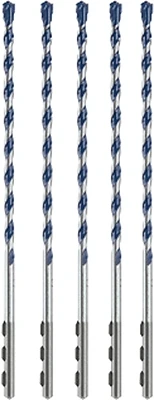 BluGranite Turbo Hammer Drill Bit, Carbide, 3/16 x 4 x 6 In., 5-Pk.