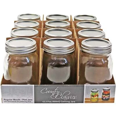JAR CANNING REG MOUTH GLS 16OZ