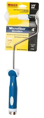 Whizz Mini Roller, 4 In. x 3/8 In. Microfiber, Soft Touch Handle