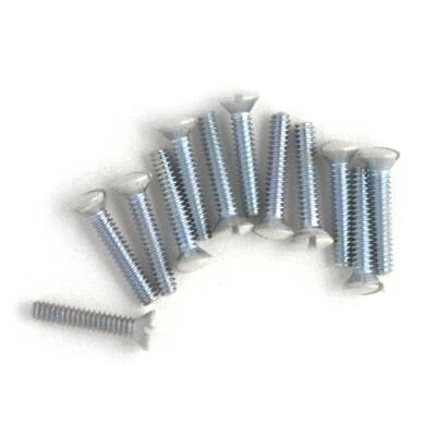 Amerelle White Steel Wall Plate Screws 10 pk