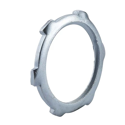 Halex 26197 Rigid Conduit Locknut, 3/4 in, Steel, Zinc, 4/BAG