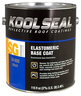 Elastomeric Base Coat, Gray, 1-Gallon