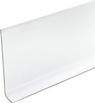 4 In. x 4 Ft. Snow White Vinyl Wall Base