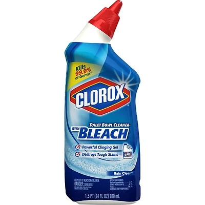 Clorox 938 Rain Clean Toilet Bowl Cleaner with Bleach, 24 Oz
