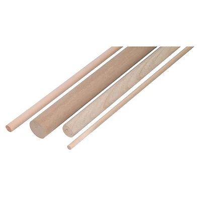 Waddell 6404UB-25 Hardwood Dowel Rod, 1/4 In. x 48 In.