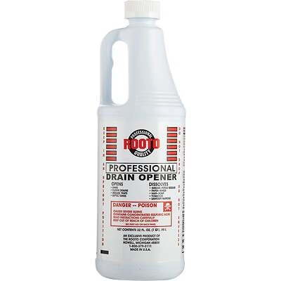 Rooto 1071 Sulfuric Acid Drain Opener, 32 Oz.