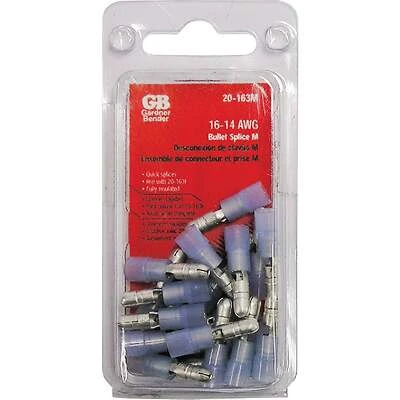 Gardner Bender 20-163M Bullet Splice Terminal, 16-14 AWG, 600V, 20-Pk
