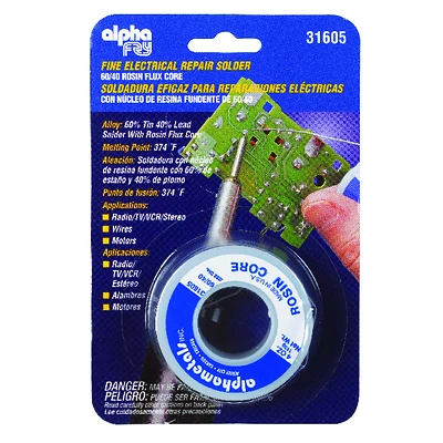 Alpha Fry AM31605 Leaded Electrical Solder, 3-oz., .032-Diameter