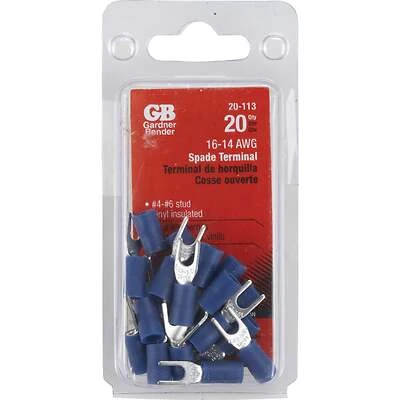 Gardner Bender 20-113 Spade Terminals, Vinyl Insulated, 16-14 AWG, 20-Pack