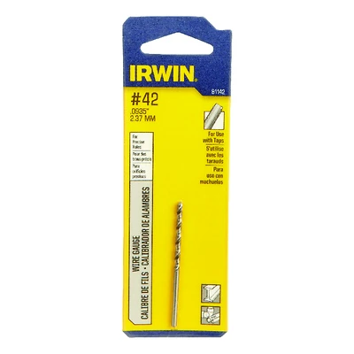 #42 Bright High Speed Steel Wire Gauge Drill Bit 2-1/4 In. Length