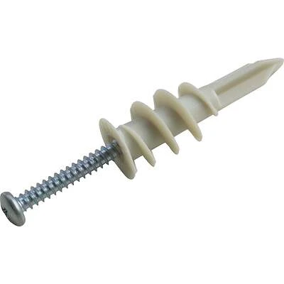 EZ Wall Anchor, Plastic,  #8 x 1-1/4-In., 10-Pk.