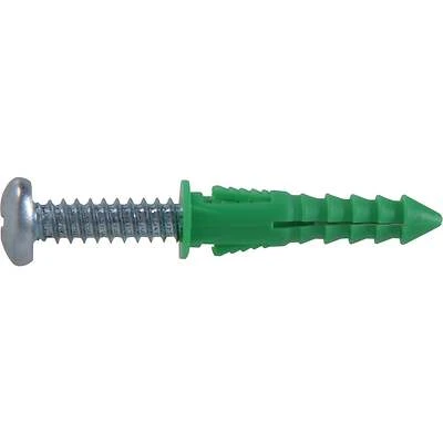 Ribbed Plastic Anchors with Screws, 20-Pk., 12-14-16