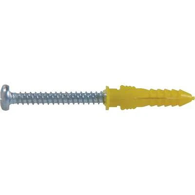 Ribbed Plastic Anchors with Screws, 75-Pk., 4-6-8