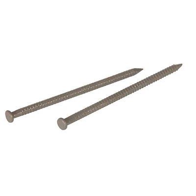 1 In. L Panel Steel Nail Flat Head Annular Ring Shank 1 Pk Ash 6 Oz