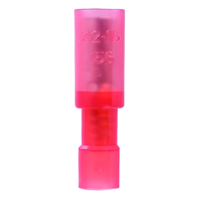 22-18 Ga. Insulated Wire Female Bullet Red Terminals 5 Pk, 60924