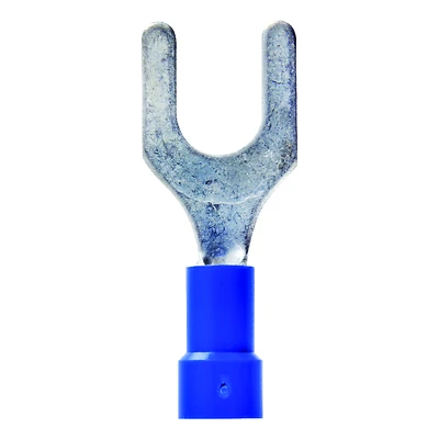 16-14 Ga. Insulated Wire Terminal Spade Blue 5 Pk, 1/4 In Stud Size