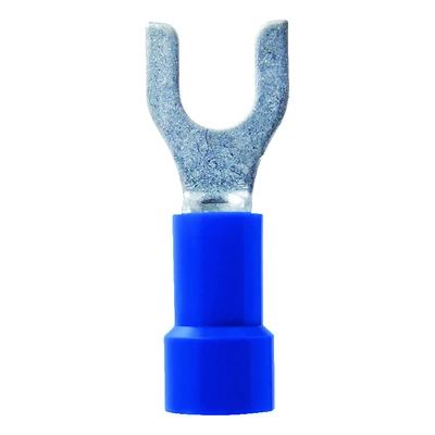 16-14 Ga. Insulated Wire Terminal Spade Blue 5 Pk, No. 8 Stud Size