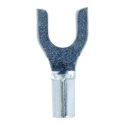 16-14 Ga. Uninsulated Wire Terminal Spade Silver 5 Pk, #8 Stud Size