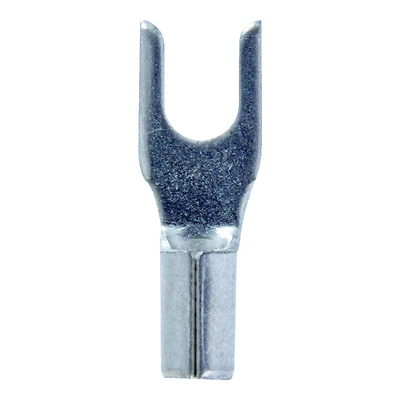 16-14 Ga. Uninsulated Wire Terminal Spade Silver 5 Pk, No. 6 Stud Size