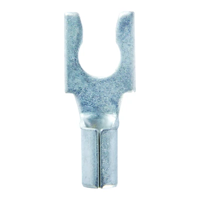 16-14 Ga. Uninsulated Locking Spade Terminal Silver 5 Pk, #8 Stud Size