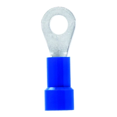 16-14 Ga. Insulated Wire Terminal Ring Blue 5 Pk, No. 8 Stud Size