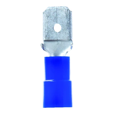 16-14 Ga. Insulated Wire Male Disconnect Blue 5 Pk, .250 In Tab Size
