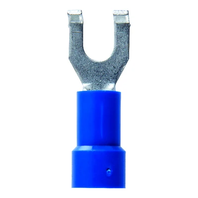 16-14 Ga. Insulated Wire Terminal Flange Blue Vinyl 5 Pk, #6 Stud