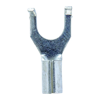 16-14 Ga. Uninsulated Flanged Spade Terminal Silver 5 Pk, #10 Stud