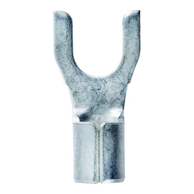 12-10 Ga. Uninsulated Wire Terminal Spade Silver 5 Pk, No. 10 Stud Size