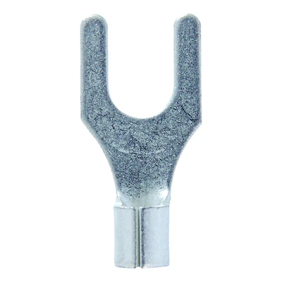 12-10 Ga. Uninsulated Wire Terminal Spade Silver 5 Pk, 1/4 In Stud Size