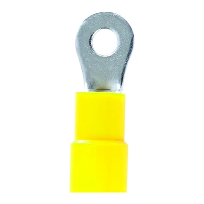 12-10 Ga. Insulated Wire Terminal Ring Yellow 5 Pk, No. 6 Stud Size
