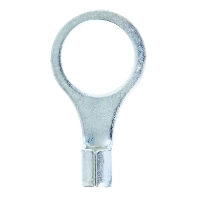 12-10 Ga. Uninsulated Wire Terminal Ring Silver 5 Pk, 1/2 In Stud Size